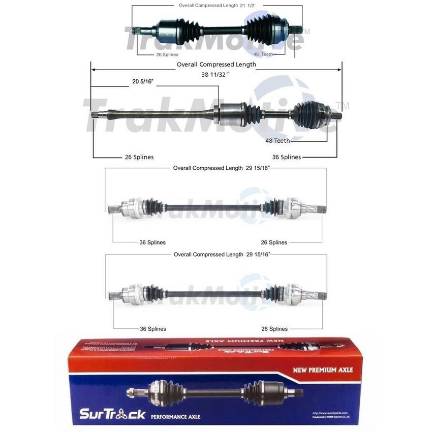 Volvo CV Axle Shaft Kit - Front and Rear 8603682 - Aftermarket 3991851KIT